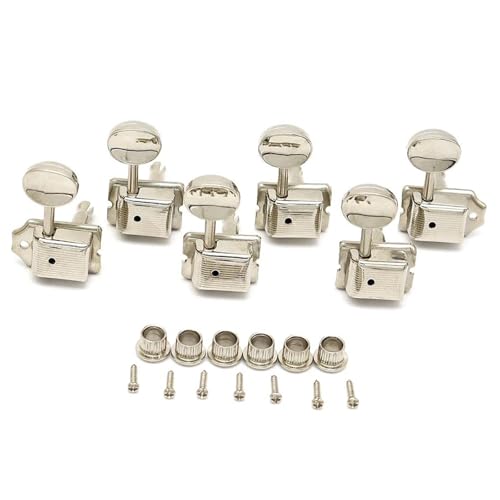 Guitar String Tuning Pegs 6 In Line Nickel Tuners Machine Heads Tuning Pegs Keys Set For FD SQ ST TL Guitar Part