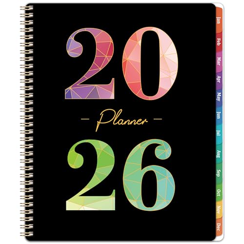 2026 Planner - 2026 Planner Weekly and Monthly from January 2026 to December 2026, 9" x 11", Academic Planners 2026 with Inner Pocket, Colorful Coated Tabs 2026 Planner - 2026 Planner Weekly and Monthly from January 2026 to December 2026, 9" x 11", Academic Planners 2026 with Inner Pocket, Colorful Coated Tabs