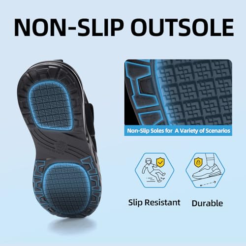 Non Slip Diabetic Shoes for Men Wide Slip On Walking Shoes Lightweight Breathable Swollen Feet Shoes Cushion4