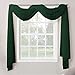 LuxuryDiscounts Beautiful Elegant Solid Hunter Green Sheer Scarf Valance Topper 37" X 216" Long Window Treatment Scarves