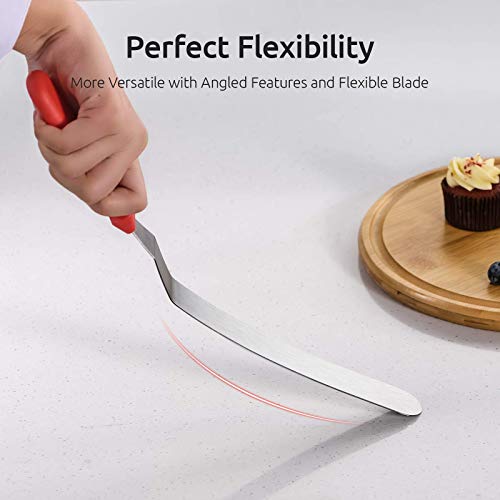 U-Taste 500ºf Heat Resistant Macaron Silicone Baking Mat And Stainless Steel Offset Icing Spatula Set (Red) #TOP7