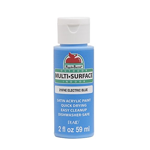 Apple Barrel Multi Surface Acrylic Paint, 2 oz, Electric Blue 2 Fl Oz