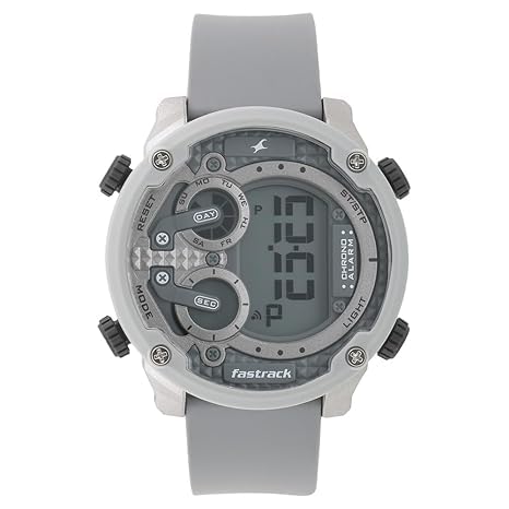 Montre numérique Trendies NS38045PP02 légère avec bracelet silicone et grand cadran gris