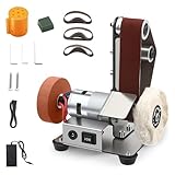 Strixorn Levigatrice a nastro elettrica stile barca a vela, mini levigatrice a nastro per la produzione di coltelli, levigatrice a nastro 3 in 1, set di lucidatura affilacoltelli a 7 velocità