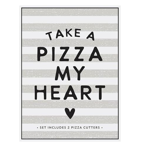 Santa Barbara Design Studio Pizza Knife and Cutter Set Gift Book Box, 2-Count, Pizza My Heart