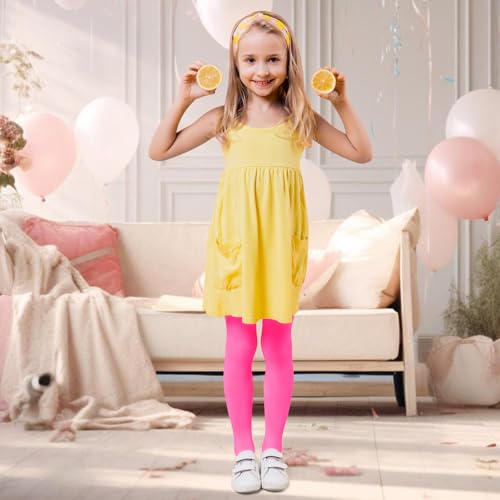 4 Pairs Girls Ballet Tights Kids Dance Footed Leggings Girls School Tights Toddlers Dress Semi Opaque Stockings3