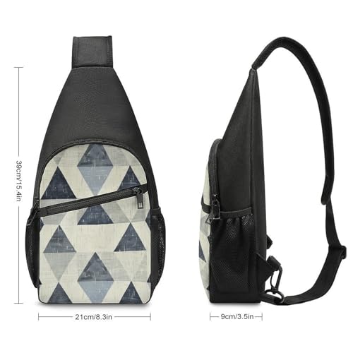 Sling Bag para hombres y mujeres bolso pequeño azul gris miniatura 2