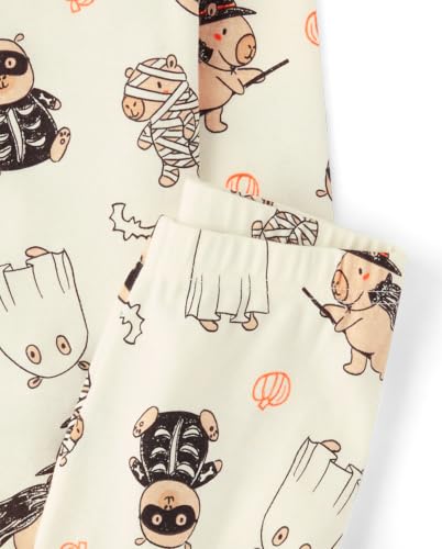 Image of The Children's Place Baby and Kids' Sibling Matching Halloween and Holiday Pajama Sets, Cotton