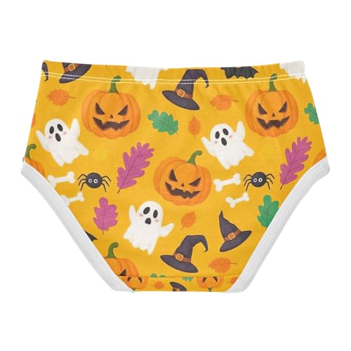 Cute Halloween Pumpkins Orange Girls Underwear, Toddler Girl Panties, Cotton Underwear for Girls, 2–8 Years2