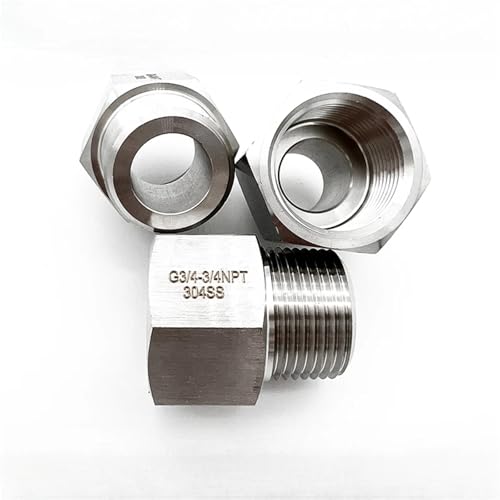 Buje reductor hexagonal NPT de acero inoxidable mecanizado de precisión 5