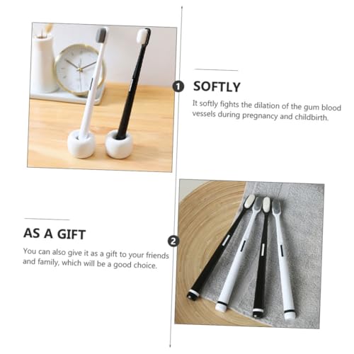 TOGEVAL 4 Stück Weiche Zahnbürsten für Empfindliches Zahnfleisch Erwachsene und Schwangere Sanfte Reinigung Kompakt Leichte Handzahnbürste zur Mundpflege – Bild 6