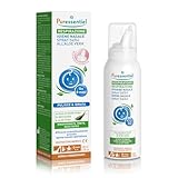 Puressentiel - Respirazione - Spray Igiene Nasale Bebè all’Aloe vera - Dispositivo medico – Azione 3 in 1 – Pulisce e Idrata – Libera le cavità nasali - Acqua di Mare pura – da 0 mesi - 120ml