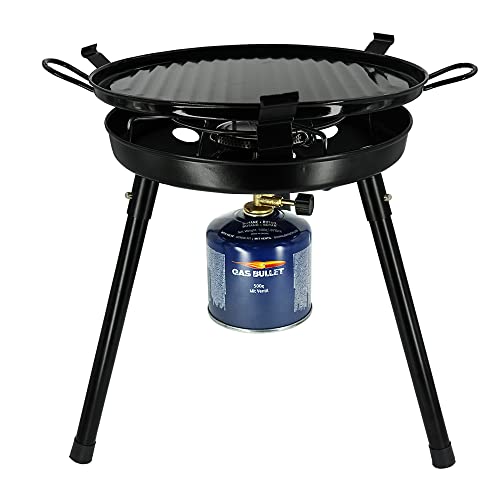 Campingkocher Gas Bullet mit Wok und Schraubkartuschen