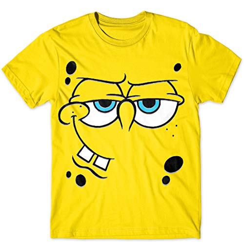 Spongebob Squarepants Angry Mocking Big FACE Large Character Costume T-Shirt for Adult - XX-Large Yellow
