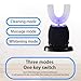 RONGCHUANG Ultrasonic Toothbrush for Adults - Automatic Electric Toothbrush Rechargeable Portable 30'' Automatic Timer Wireless Charging Washable Travel Home Dual-use (Black)