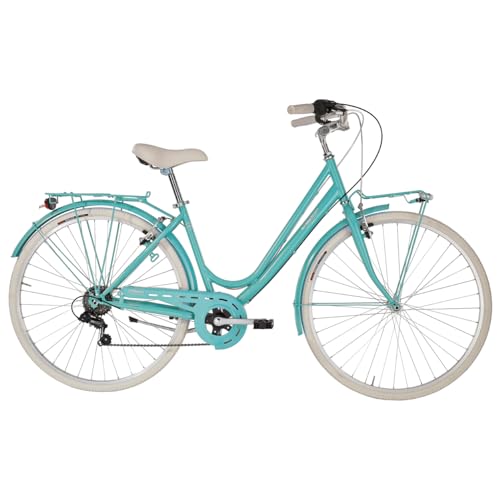 VWPEYY Alpina Bike Sharin - Bicicleta de Ciudad para Mujer, Color Aguamarina, 28