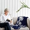 KUKULIKI Ships Next Day, Personalized Christmas Birthday Blanket Gifts for Women, Custom Blanket with Name and Birth Month Flowers, Personalized Blankets for Adults, Throw Blanket for Mom Grandma #4