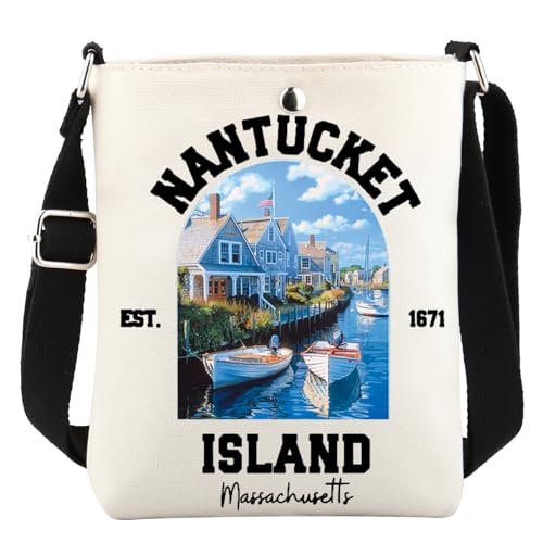 WCGXKO Nantucket Souvenirs Nantucket Massachusetts Gift Nantucket Travel Gift Nantucket Crossbody Bag