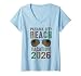Women's Retro Panama City Beach Vacation 2026 Trip Spring Break V-Neck T-Shirt