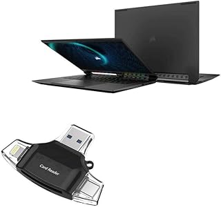 BoxWave Smart Gadget Compatible with Corsair Voyager a1600 - AllReader SD Card Reader, microSD Card Reader SD Compact USB - Jet Black