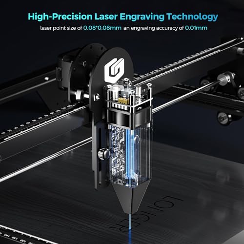 Image of LONGER Ray5 10000mW Class 4 Laser Engraver, DIY Laser Cutter Engraving Machine with 3.5 inch Touch Screen, 15.75 inchx15.75 inch Engraving Area, 0.08mm Laser Spot, for Wood, Metal, Acrylic, Glass