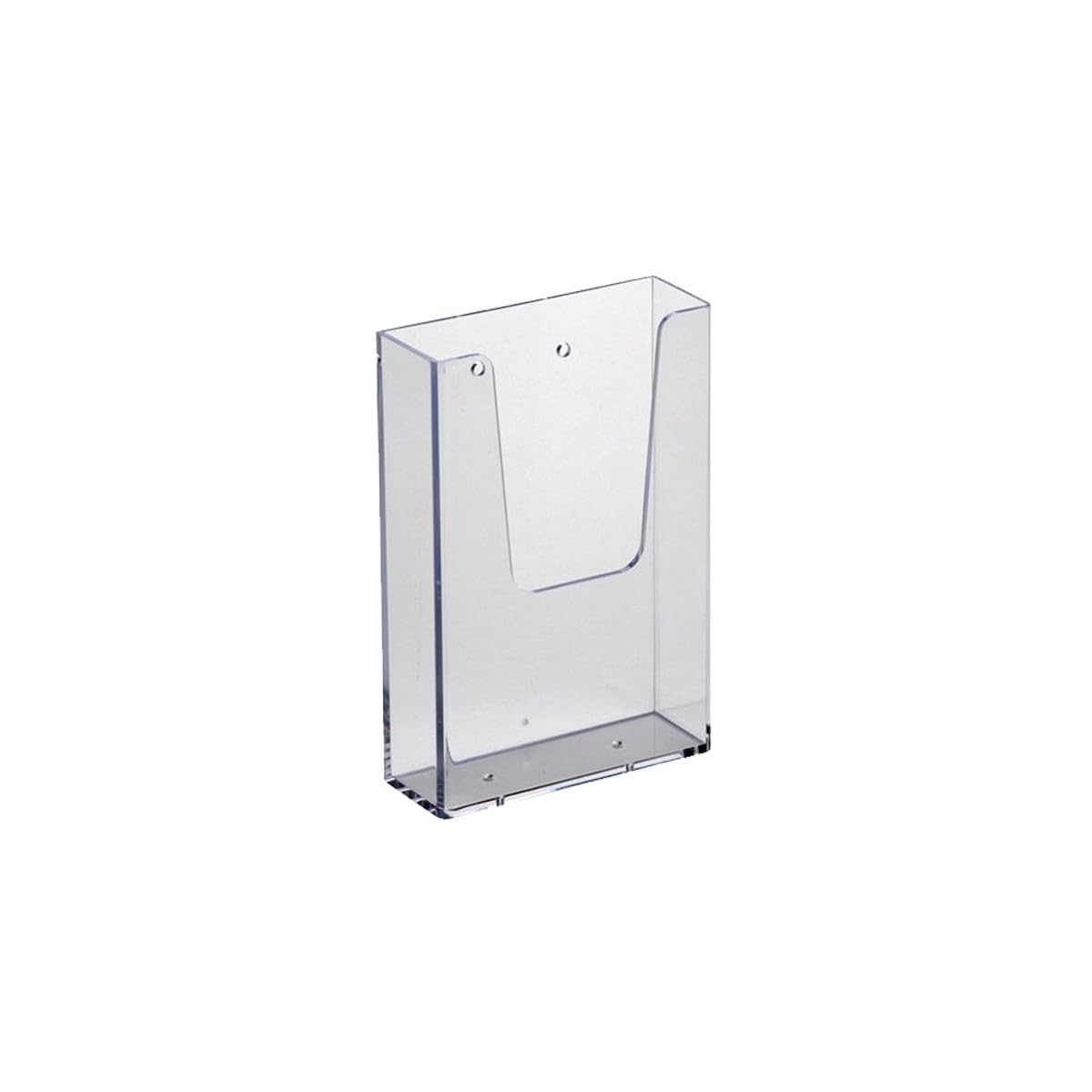 Portafolletos de Pared para Trípticos DL (10,5 x 21 cm) – Expositor Vertical Acrílico Transparente para Folletos Publicitarios – Montaje con Tornillos o Adhesivo