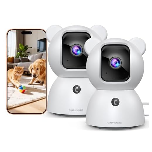 2-Pack 2.5K Indoor Pet Surveillance Cameras