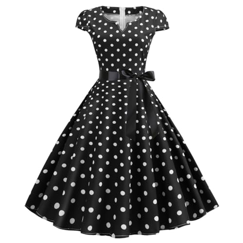 Rockabilly - Vestido de manga corta para mujer, de los años 50 y ...