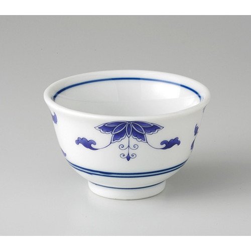Indigo Arabesque Anti-Chicha 3.6 x 2.2 inches (9.2 x 5.6 cm), Chinese Open Ramen Shop, Chinese Tableware, Asian Cuisine, Restaurant Commercial Use