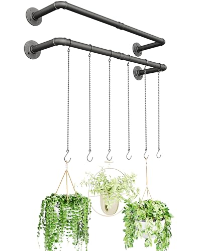 SOFITORG Plant Haning Rod, 2 Pack Hanging Planters for Indoor