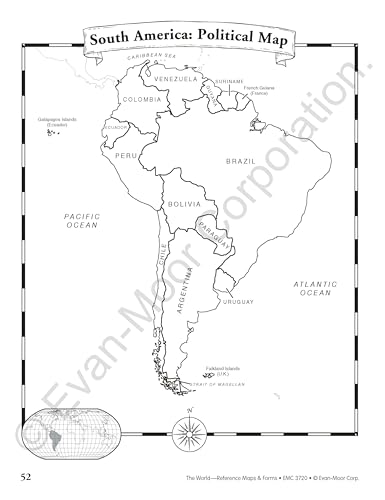 Evan-Moor Educational Publishers The World: Reference Maps & Forms Book (World & U.S. Maps) - Image 4