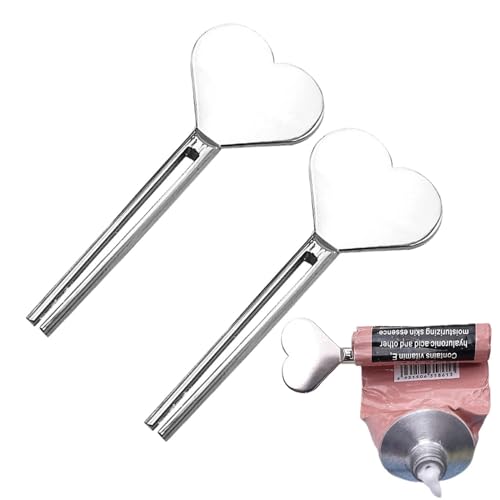 Exprimidor de tubo de pasta de dientes, exprimidor de pasta de dientes de llave de tubo, llave de metal, enrollador de metal de acero inoxidable, rodillo de ahorro manual para crema de pintura
