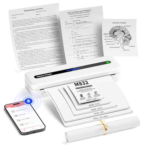 PhoFuta Portable Printer,Wireless Printers for Home Use, Office,...