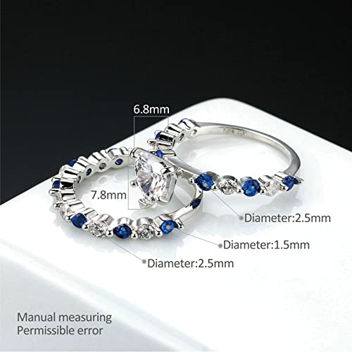 Bague Couple en Acier KnSam Cadeau Romantique Princesse Cœur