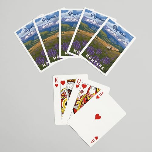 Baraja de cartas Bozeman Montana Elk y Flores poker miniatura 7