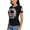 Women's A Day Rock to Remember Band Multi-Faceted Printed T-Shirt Short Sleeve Shirts Round Neck Graphic Tee Tops Black M #4