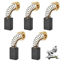 089006017092 Carbon Brush Replacement 5 Pack,Carbon Motor Brushes Compatible with Ridgid Tile/Miter Saw Motor Brush Model R4040, R4041S, TS1344, TS1345