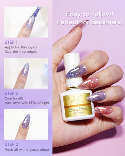 Kit de Esmalte de Gel 6 Colores con Brillo miniatura 2