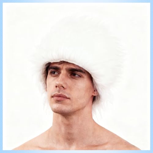 Image of Unisex Funny Wig Crazy Wigs for Adults Halloween Costume Wig and Party Pelucas (White, Medium)