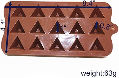 Miniatura 5 de X-Haibei Mini pirámide cubo de hielo trufas chocolate caramelo galletas bandeja jabón silicona molde 15-cavidad