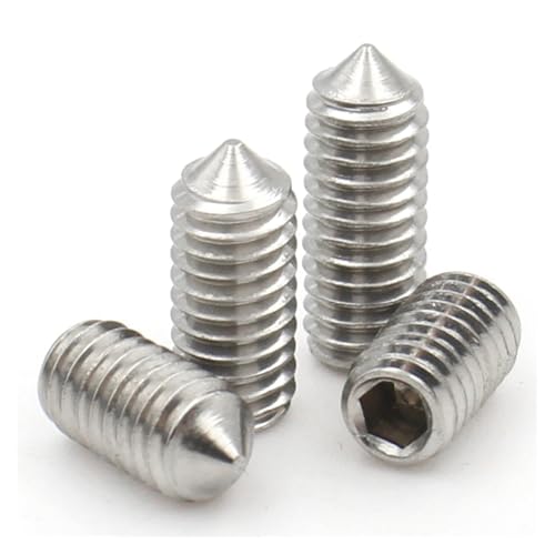 20/10/5pcs M2.5 M3 M4 M5 DIN914 304 Stainless Steel Hexagon Hex Socket Allen Cup Point Grub Screws Set Screw Bolt(35mm,M4 x10pcs