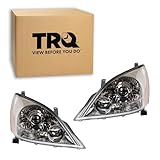 TRQ Driver and Passenger Side Headlight Assembly Set Compatible with 05-09 Lexus GX470 Sport Package Halogen Only
