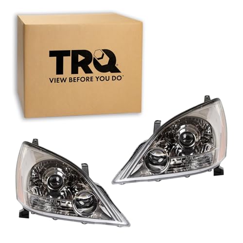 Image of TRQ Driver and Passenger Side Headlight Assembly Set Compatible with 05-09 Lexus GX470 Sport Package Halogen Only