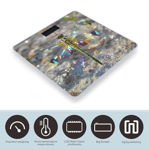 Báscula digital de baño con plataforma de vidrio templado miniatura 3