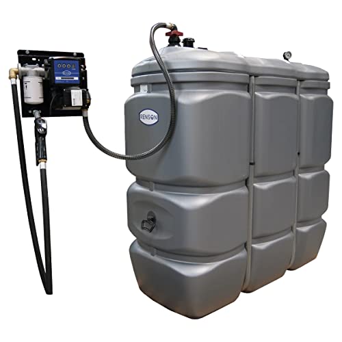 Cuve de stockage fuel en PEHD avec station 230V 50L/min, cuve fuel, stockage fuel, stockage gnr (1500L)