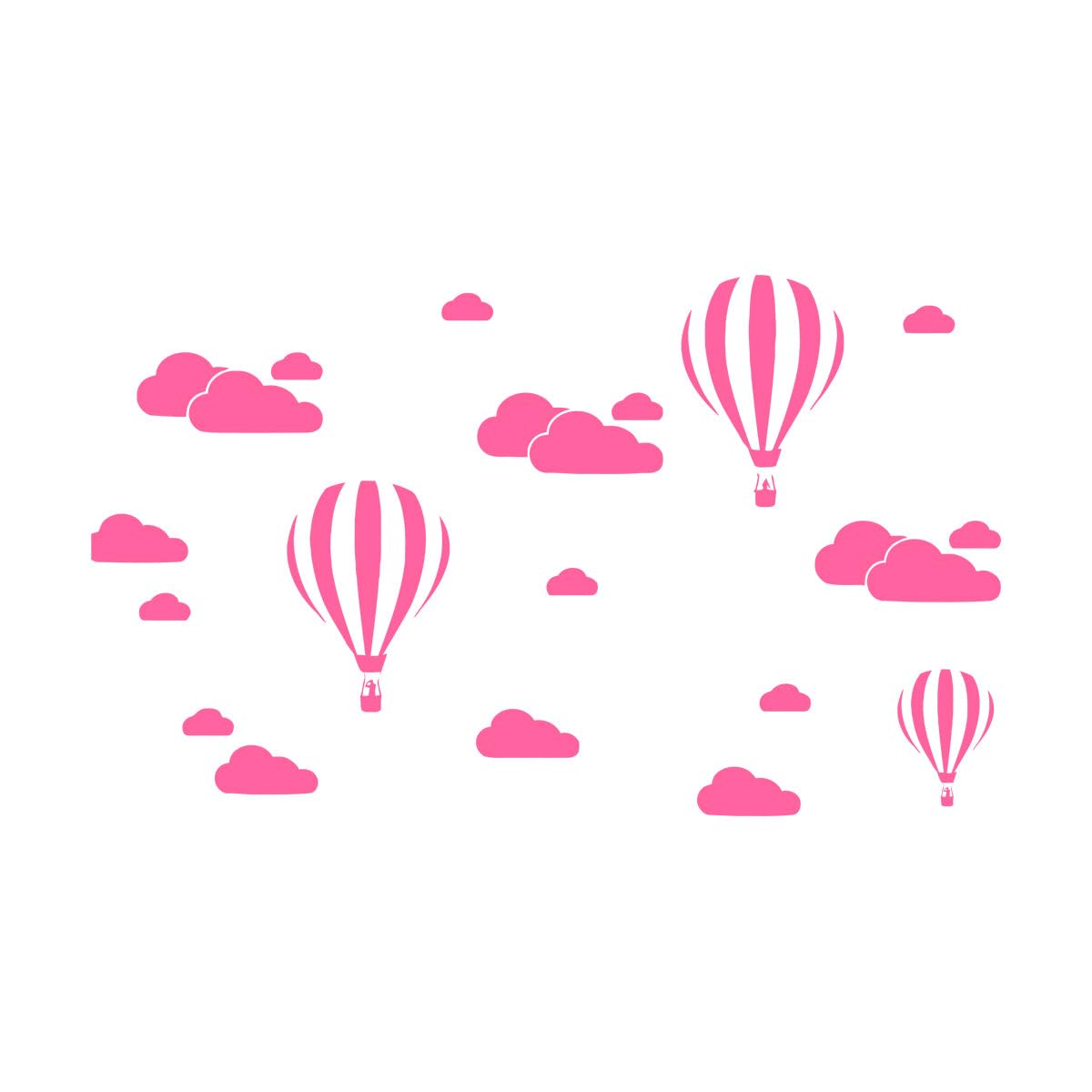 Kids Room Nursery Decoration Hot Air Balloon Vinyl Wall Decal DIY Style Clouds Wall Art Sticker Sweet Baby Room Vinyl Art Large - 57x79cm