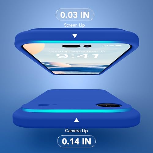 Image of Magnetic for iPhone Air Case, Compatible with MagSafe, [Full Camera Protection][Screen Protector] Silicone Shockproof Protective Phone Case for iPhone 17 Air 6.5 inch, Klein Blue