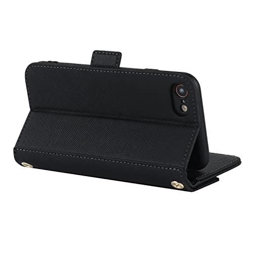 iPhone7 iPhone8 iPhoneSE(2020) iPhone SE 第2世代 第3世代 iPhone SE2 SE3 SE 2022 ケース 手帳型 ショルダー 鏡付きケース 鏡ケース ミラー mirror 鏡 レディース 女性 鏡付き ミラーケース ショルダーケース クロスボディ 手帳ケース iPhoneSE2 iPhoneSE3 iPhone SE2 アイフォンSE 2020 アイフォンSE2 アイフォンSE3 ケース iPhoneSE 2nd 3nd 第二世代スマホケース アイフォン 7 アイフォン8 ケース 手帳型 iphone8 ケース iphone8 手帳 アイフォン7 ケース iphone7 case カバー iPhone SE 第二世代 第三世代 適用 【iCoverCase】 ストラップホール付き 留め具 カード収納 バッグ スタンド ミラー付き 化粧鏡 かがみ 鏡 ストラップ マグネット 肩がけ 首掛け 斜め掛け カードケース ストラップ付き カバー カード入れ スマホケース 携帯カバー ブラック