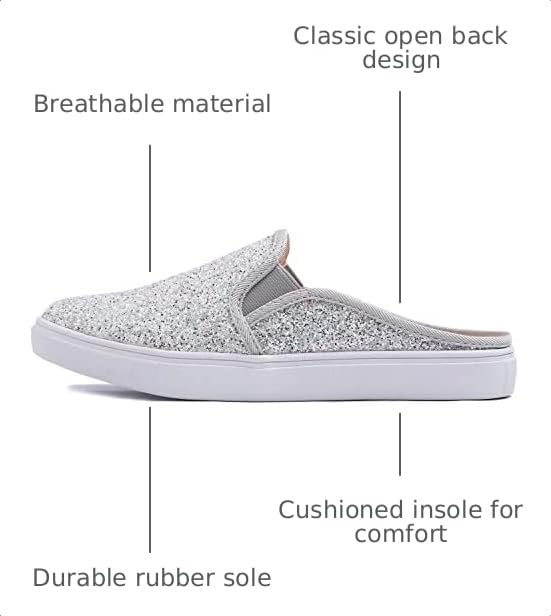 Image of FEVERSOLE Women's Sport Mules Slip On Loafers Fashion Backless Sneakers