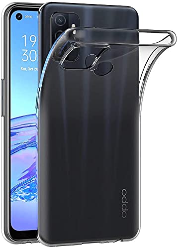 Captor Cover Trasparente per Oppo A53 / A53S, Custodia TPU in Silicone Flessibile Morbida e Sottile, Protezione Fotocamera di Alta Qualità con Bordo Rialzato per Schermo e Fotocamera (Trasparente)